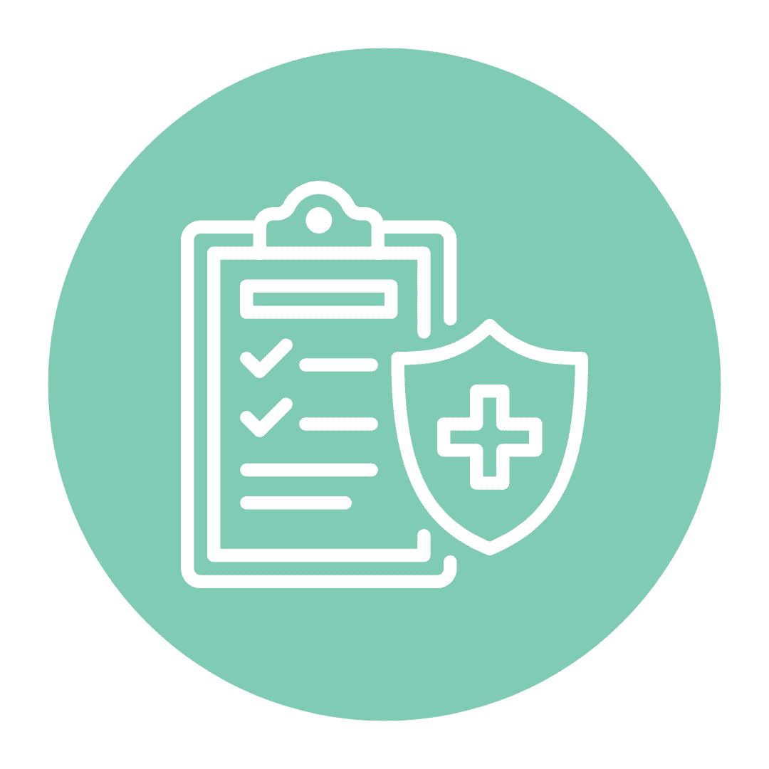 Az egészségbiztosítás útmutatóhoz átvezető ikon