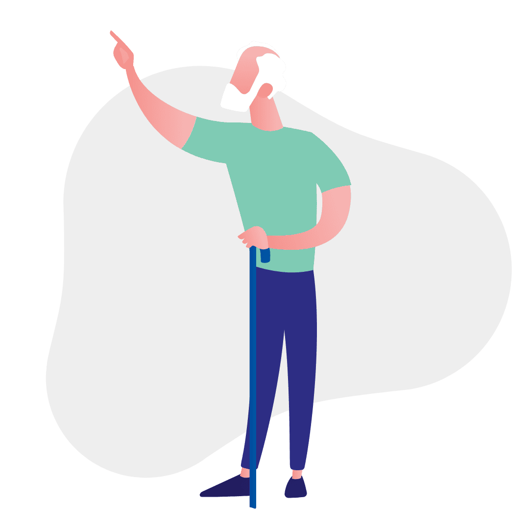 Egy kedves idős ember a kegyeleti biztosítás nyújtotta biztonság jelképeként